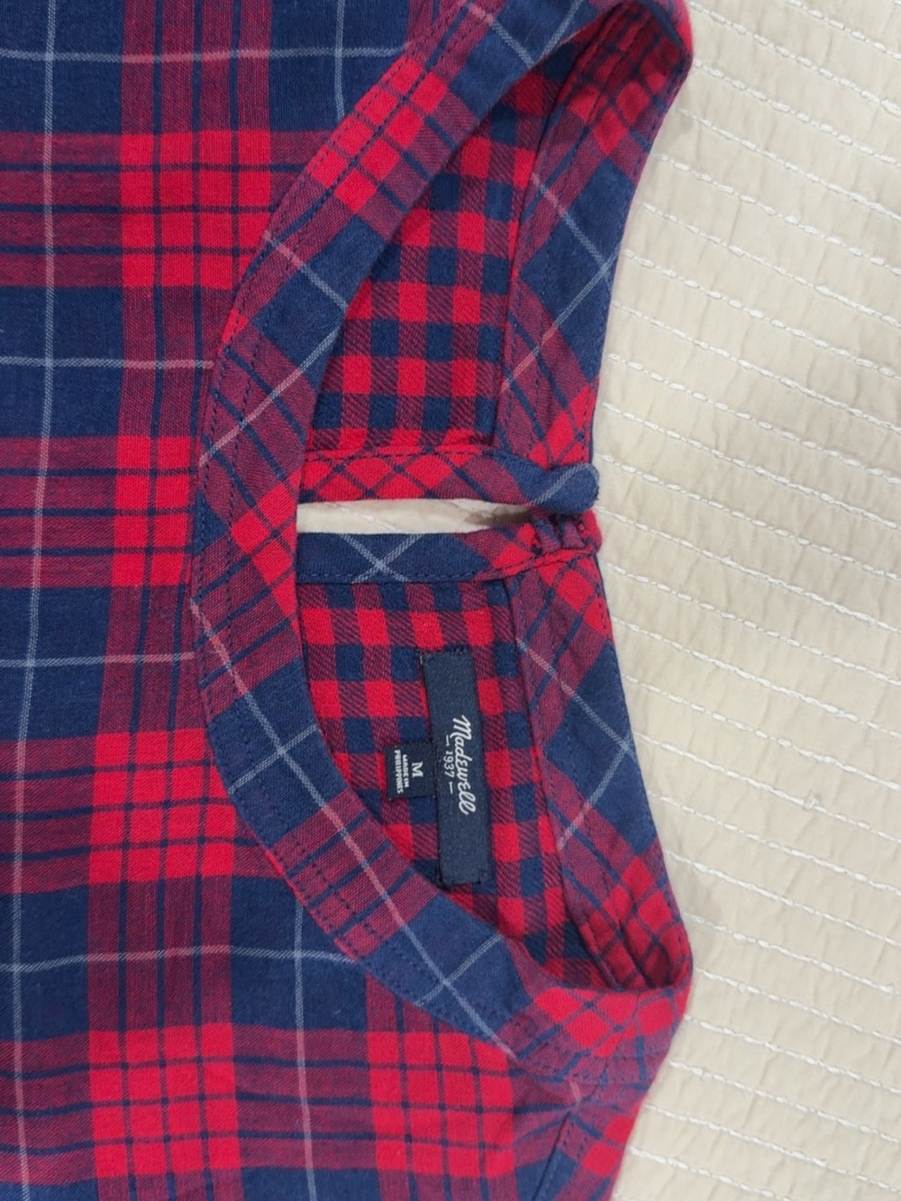 🍂 Madewell Edina Plaid Flannel Shift Dress